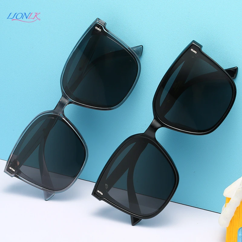 

LIONLK Fashion Big Frame Polarized Children's Sunglasses Retro Brand Designer Boys Girls Kids Sun Glasses Black Pink Yellow 2021