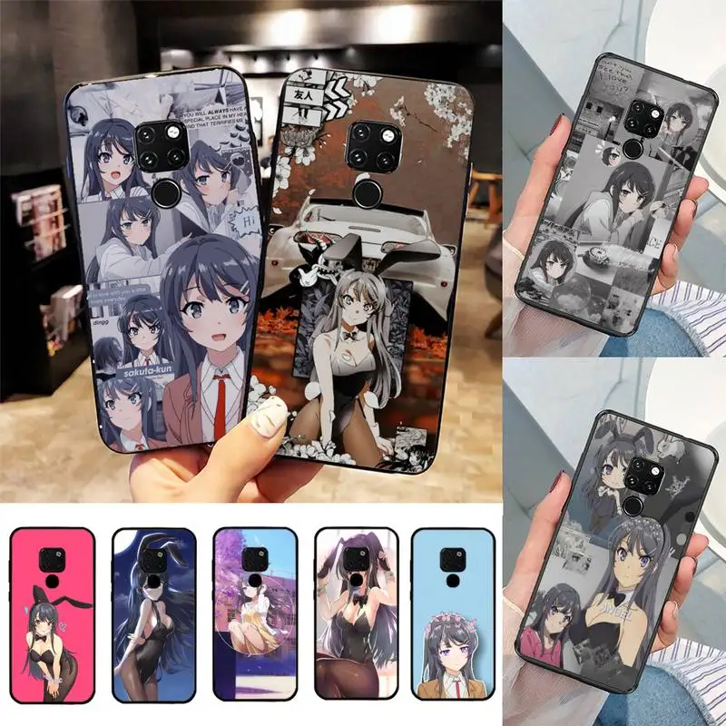 

Anime Mai Sakurajima Girl Phone Case For Huawei Nova 3I 3E 7se mate 9 10 20 30 lite 40 Pro funda case