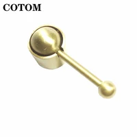 4pcs modern copper hammer shaped handles golden solid brass cabinet door knobs single hole drawer pullers furniture handle