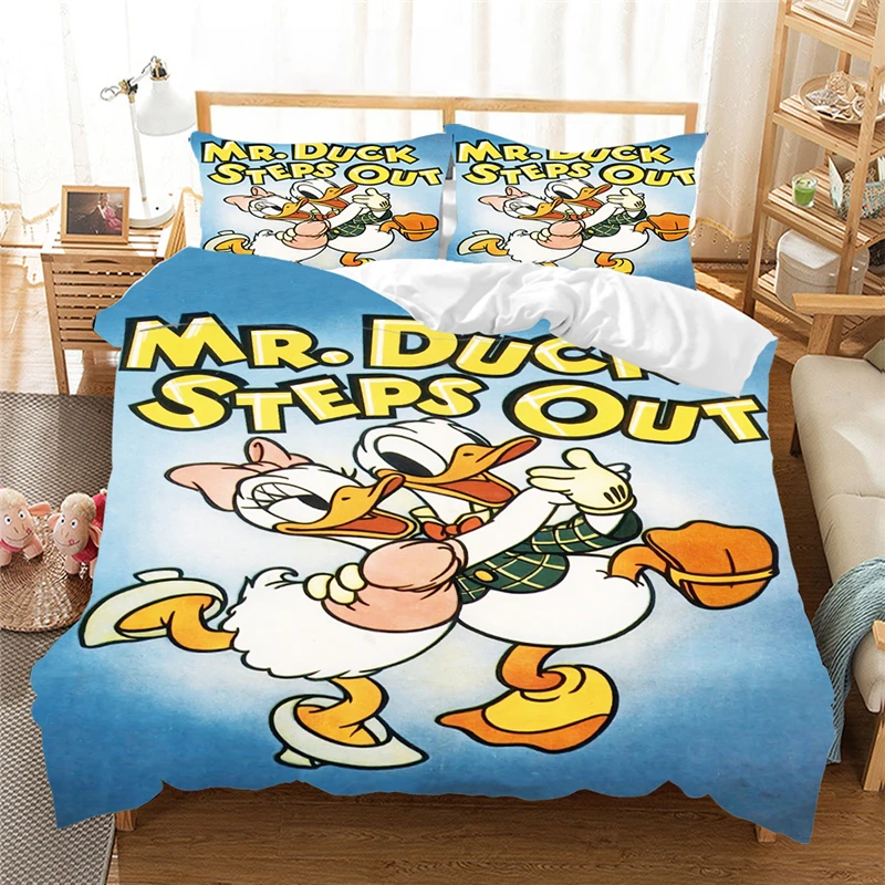 

100% Polyester Donald Duck Daisy Bedding Set Bed Set Children Girl Duvet Cover Comforter Bedding Sets Queen King Size Cover Bed