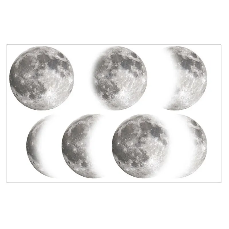 1PC Creative Moon phase 3D Wall Sticker Home living room wall decoration Mural Art Decals background decor stickers | Дом и сад