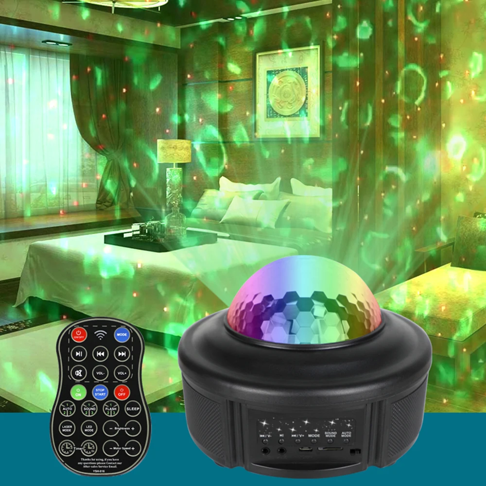 Voice Control Bluetooth Music Starlight Projector RGB Laser Light For Club Stage Event Show Party USB Charging Effect | Лампы и