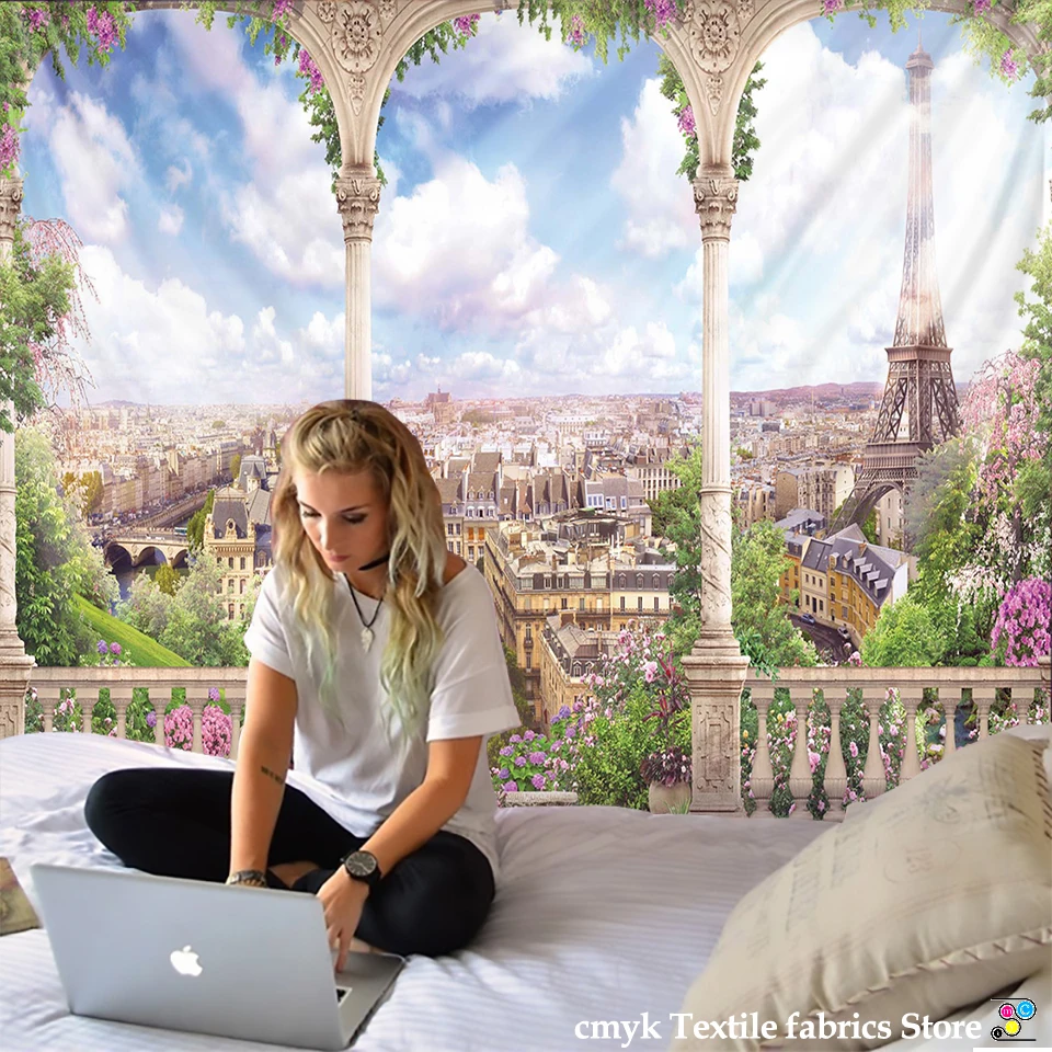 Настенный гобелен с изогнутыми камнями для двери украшение спальни в