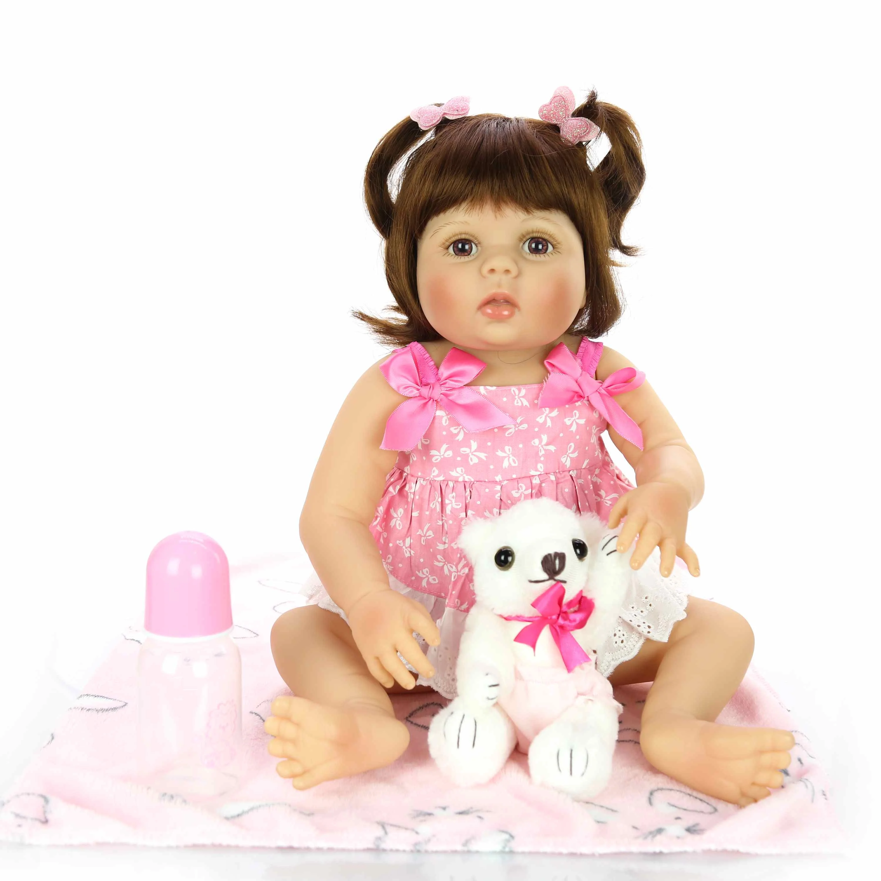 KEIUMI 23 дюймов реалистичные куклы Reborn Baby полностью силиконовые виниловые для