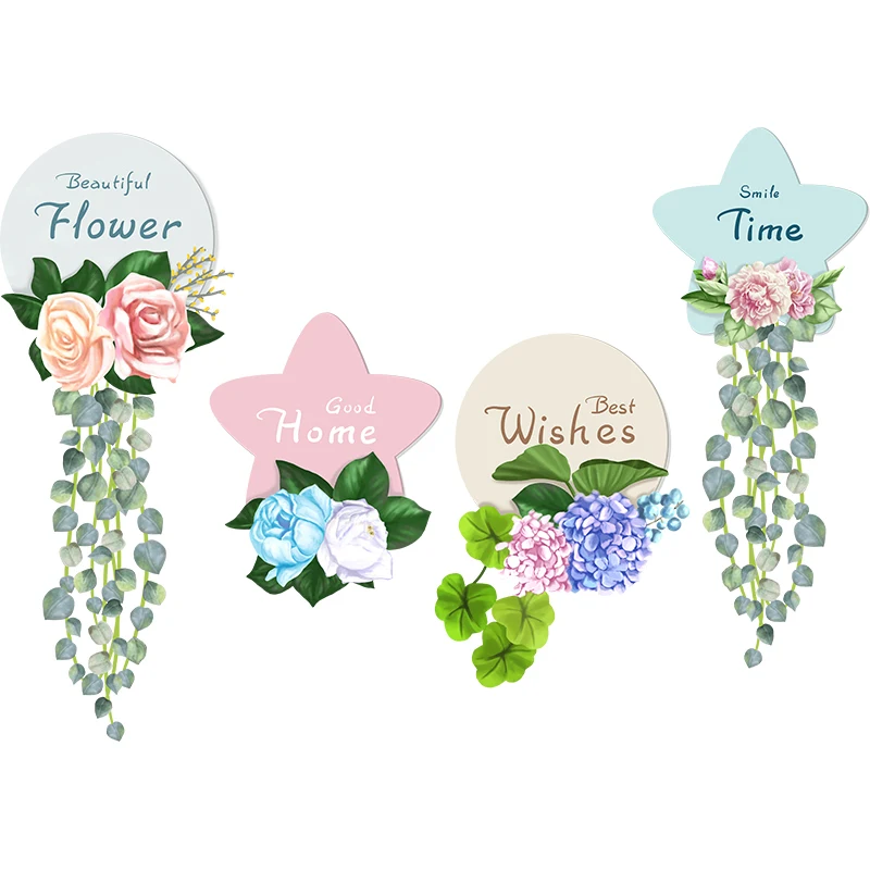 

Creative Plants Decorative Wall Stickers Flowers Home Living Room Decoration Teen Aesthetic Posters on The Wall Mural Art Decals
