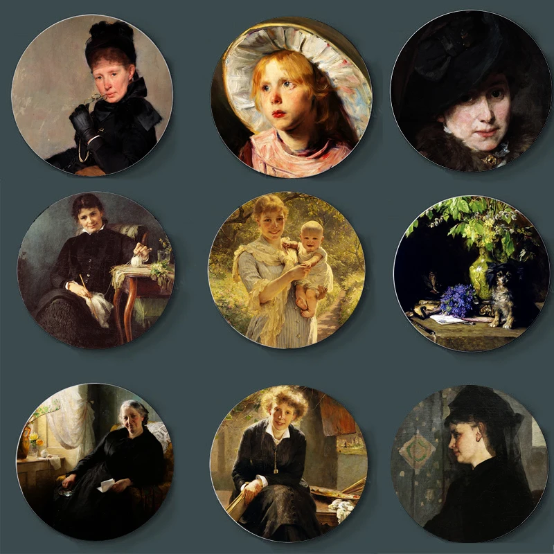 

Настенная тарелка Bertha Wegmann, художественная тарелка в европейском стиле, домашний декор для студии, европейская декоративная тарелка, высоко...