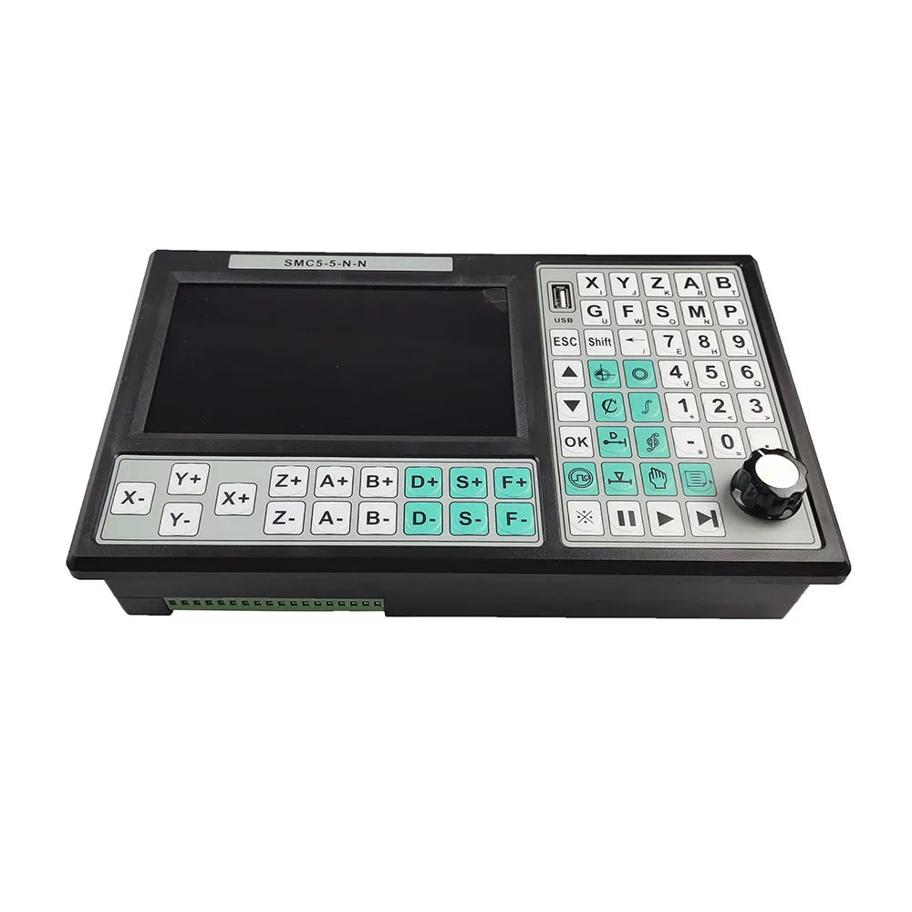

CNC 5-axis offline Mach3 USB controller SMC5-5-N-N500KHz G-Code 7-inch large screen 75W12V DC switching power supply