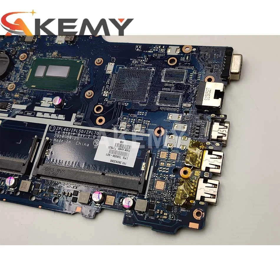 

LAPTOP MOTHERBOARD ZPL40/ZPL50/ZPL70 LA-B181P FOR HP Probook 440/G2 450 G2 470/G2 with 2957U 768056-001 782635-001 100% test ok