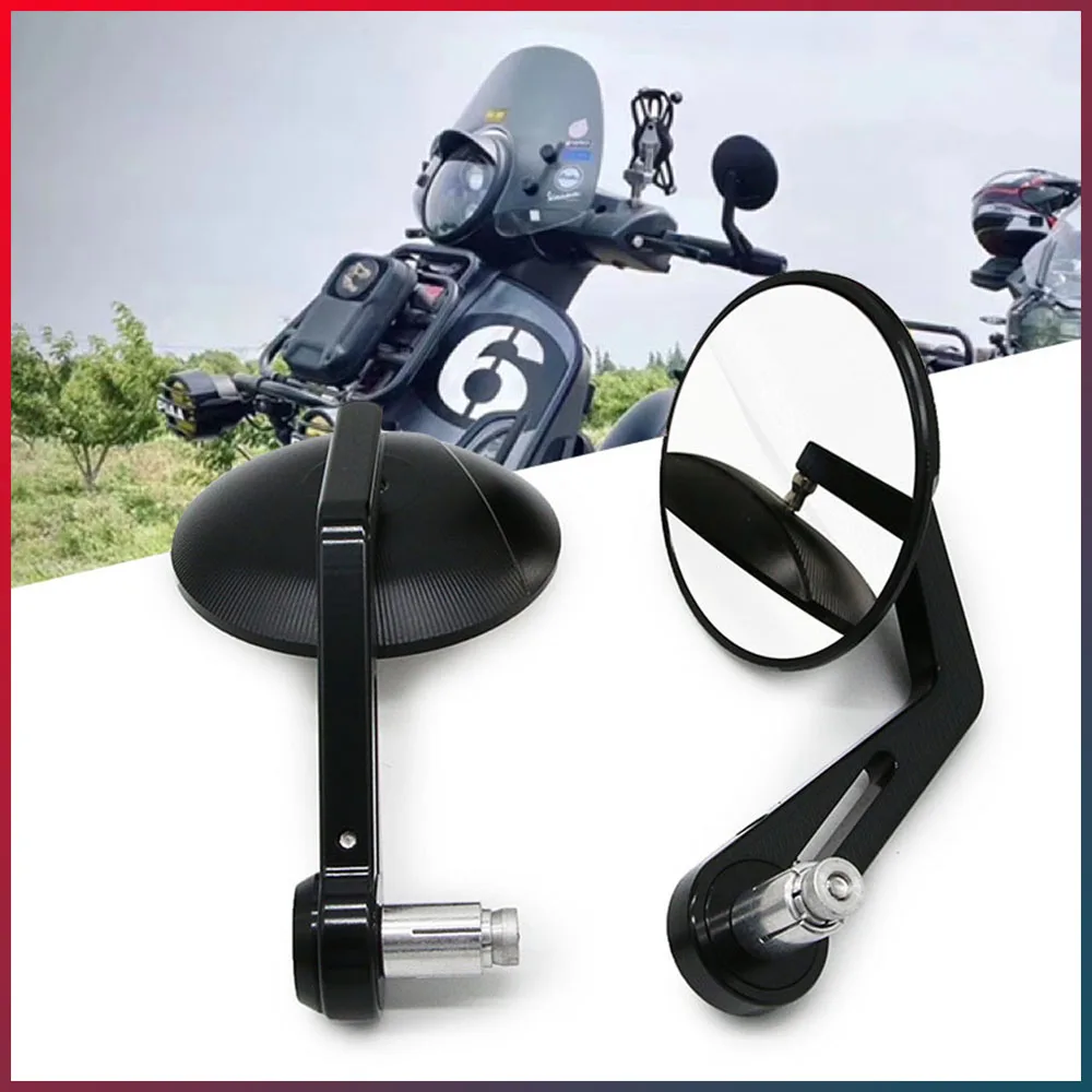 

Motorcycl Side Mirrors Handle Bar End CNC Aluminum Rearview Mirror For Piaggio Vespa GTS GTV LX 60 125 250 300 Primavera Sprint