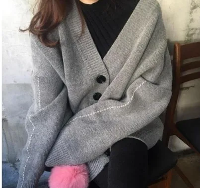 Свободные корейские женские свитера в винтажном стиле большие размеры