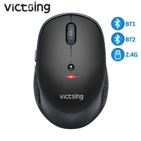 victsing pc254 wireless mouse 2400dpi adjustable portable bluetooth mouse 2 4ghz usb optical cordless mice for pc tablet laptop