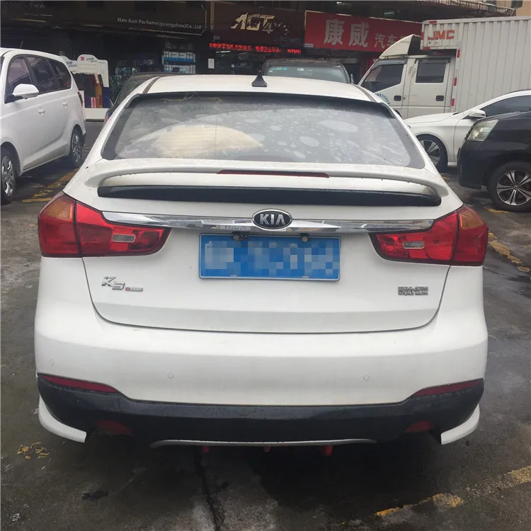 Для kia K3 Forte спойлер на крыше ABS Материал багажник автомобиля Стекло Топ крыло