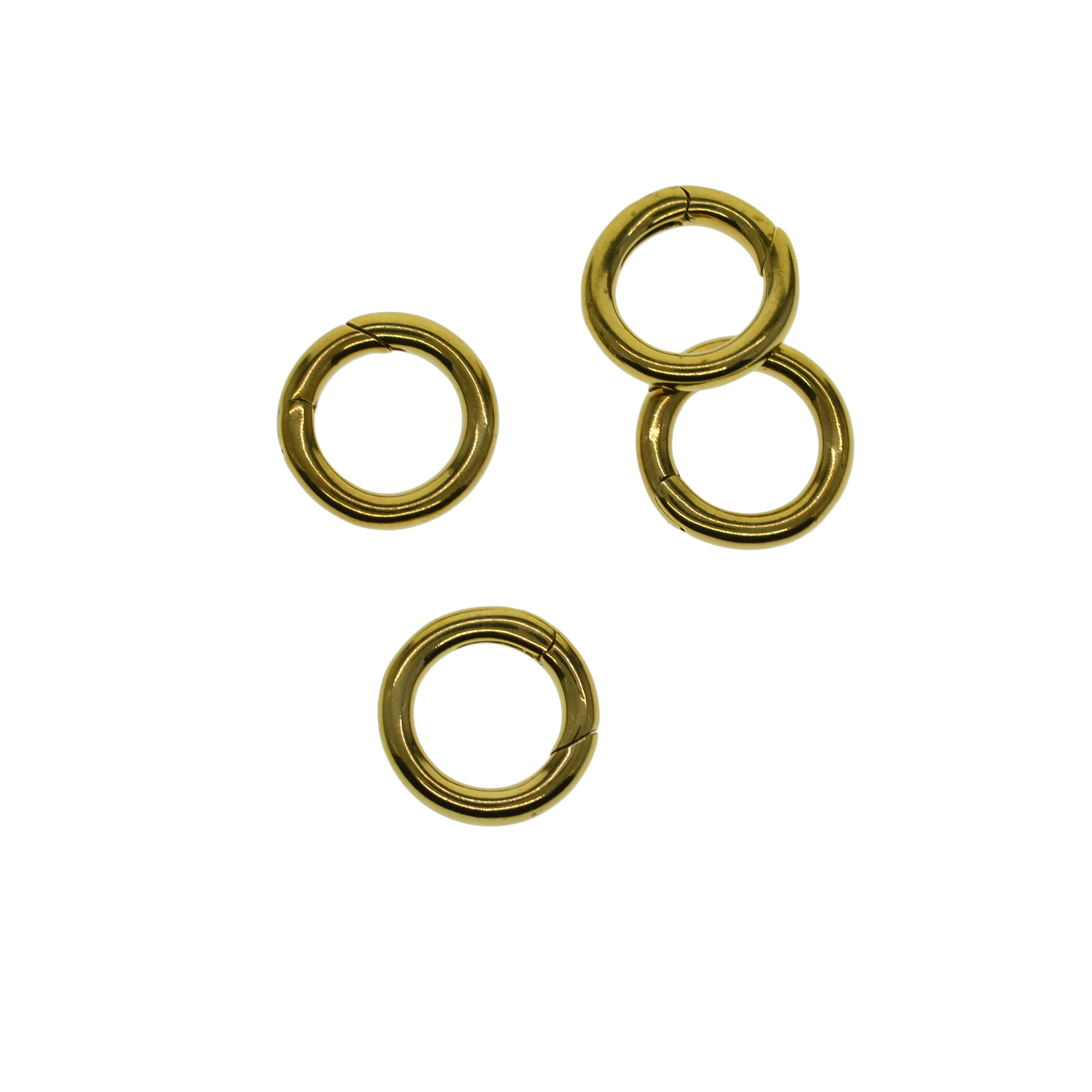 6pcs Korea handmade 20mm 0.8inch Fine Solid Brass round circle snap spring Snap hook clasp jewelry DIY Accessory | Украшения и