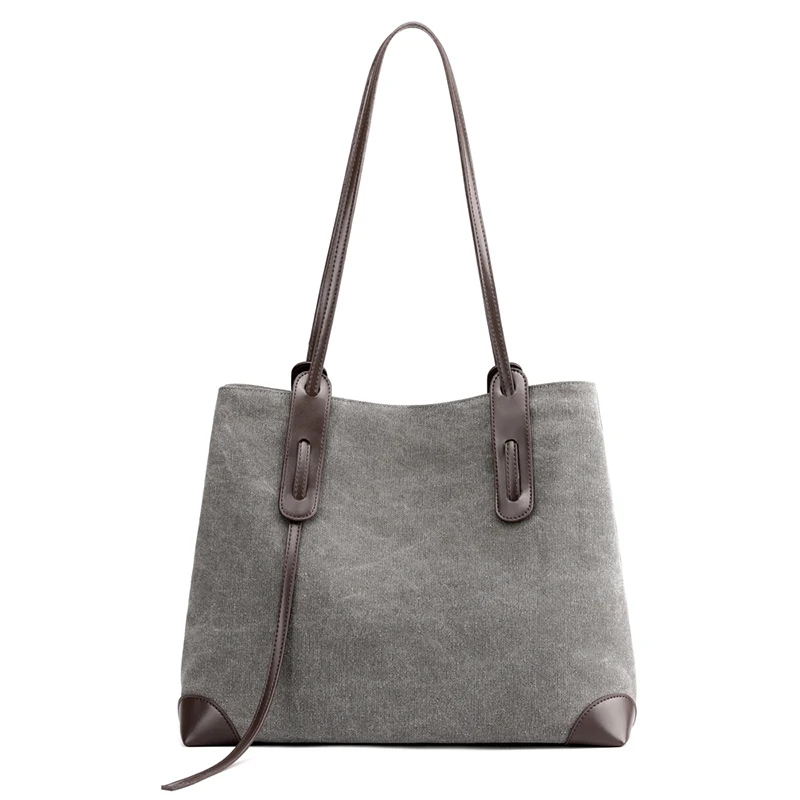 

Сумка для женщин, холщовая Повседневная Сумка-тоут, большая вместительность, дорожная женская сумка, модные сумки на плечо для девушек, одно...