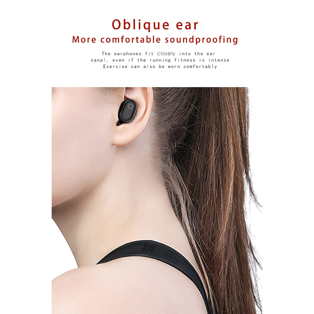 TWS-F2 Bluetooth 5.0 TWS Earphones HiFi Wireless Sports Earbuds Stereo With Microphone Headset For Airdots Xiaomi Redmi Umidigi |