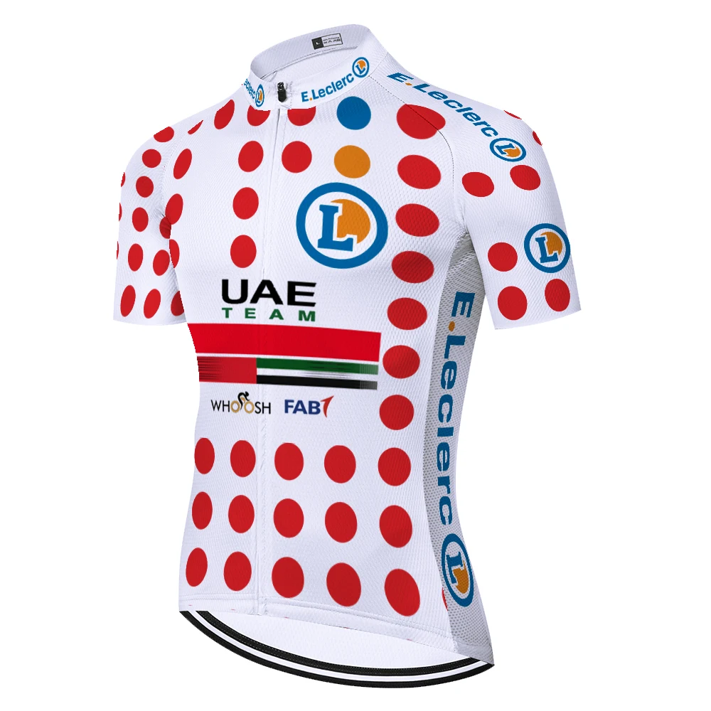 Команда ОАЭ Велоспорт Джерси с коротким рукавом мужские летние быстросохнущие