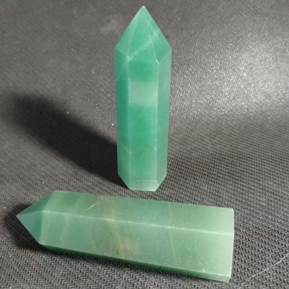 Природный зеленый aventurine точки палочки Collectors для исцеления чакр с помощью рейки