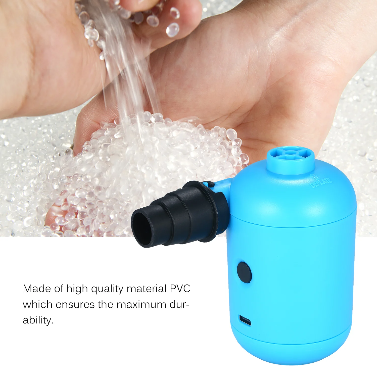 

Насос KKmoon с USB-портом портативный, электрический воздушный насос с USB для матраса, лодки, дивана, автомобильный надувной насос для автомобиля...