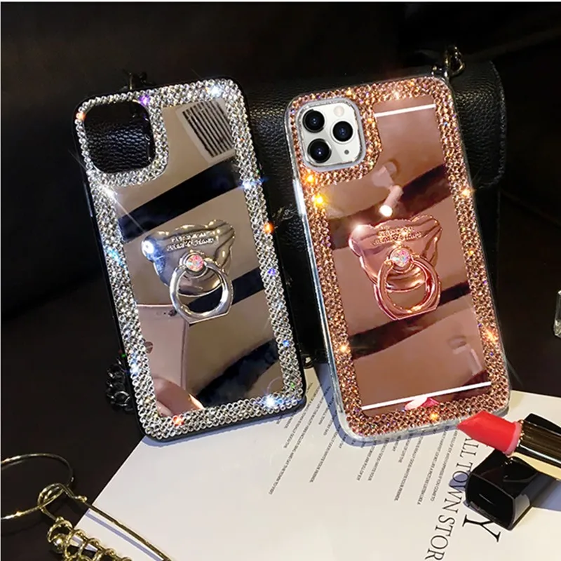 

Luxury Bling Telefon Holder Stand Case For Samsung S21 S20 S10 S9 S8 Plus S7 Edge S10E S10Lite J2 J5 J7P J4 J6 J8 A8 A6 Plus
