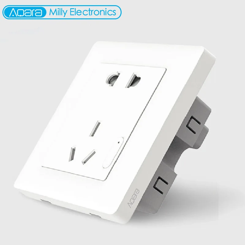 Aqara умная настенная розетка ZigBee Беспроводная Mijia настенная розетка переключатель работа для Xiaomi умный дом наборы приложение