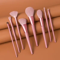 new 8pcs red wooden unicorn makeup brush set high quality brush foundation blending power brush cosmetic beauty make up tool