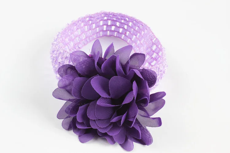 Детская повязка на голову с бантом, повязка на голову с бахромой, Кружевная повязка на голову с цветами для маленьких девочек, платье с повязкой на голову, аксессуары для волос для малышей - Цвет: Лаванда