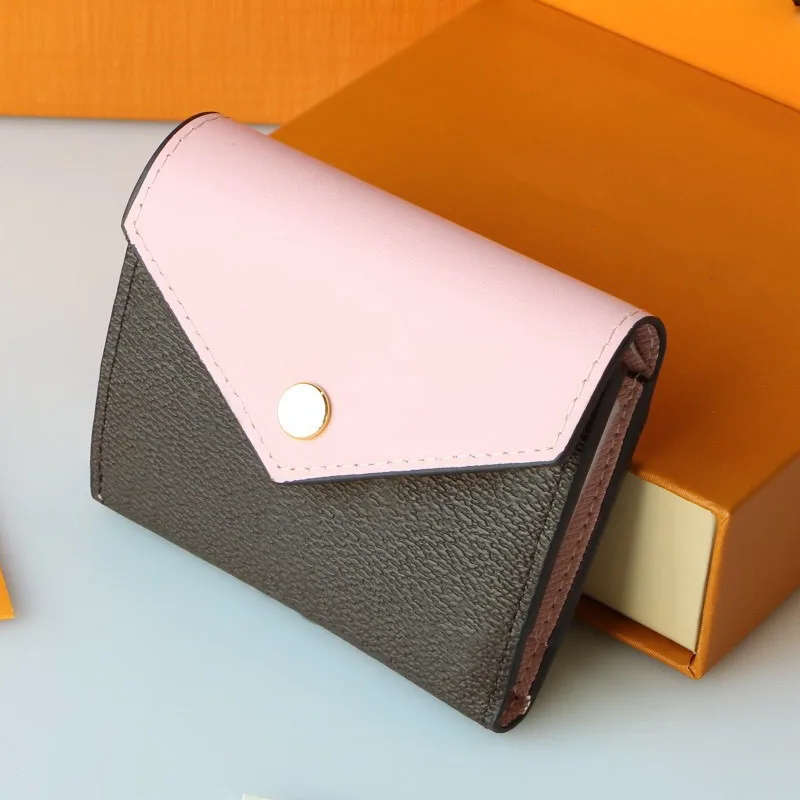 

Luxury Women's wallet Women's purse with notes and credit cards slot Monogram canvas with colored leather with gift box deliver