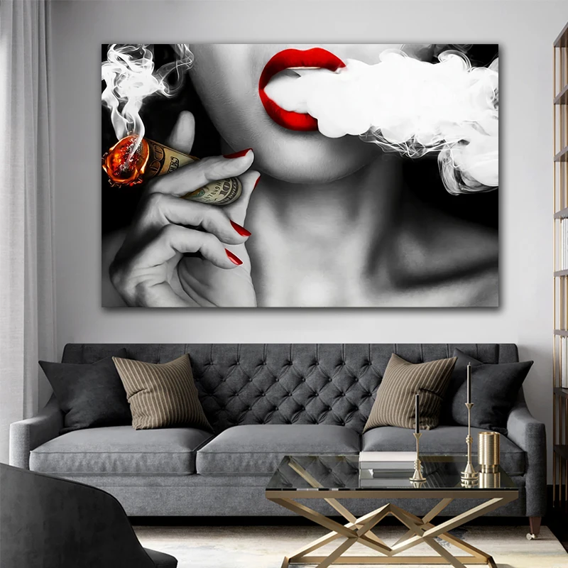 Современная Абстрактная Картина на холсте творческое искусство сжигание денег