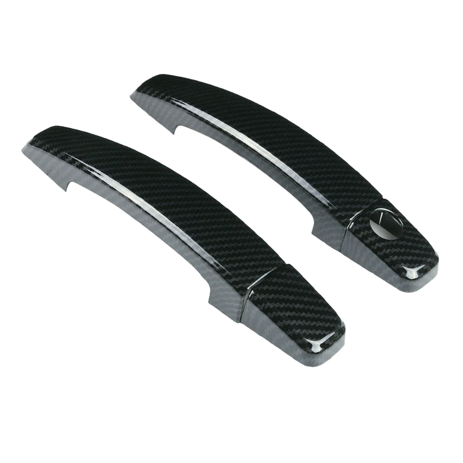 

Глянцевые черные чехлы из углеродного волокна для дверных ручек для Chevrolet Camaro, 2 шт.