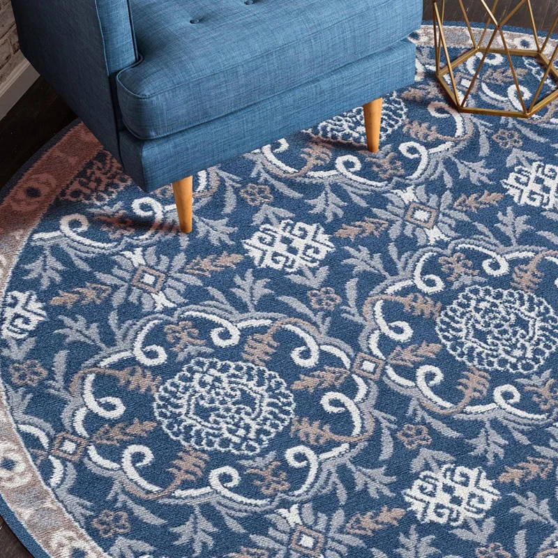 Домашний Роскошный Ретро журнальный столик круглые напольные коврики детская