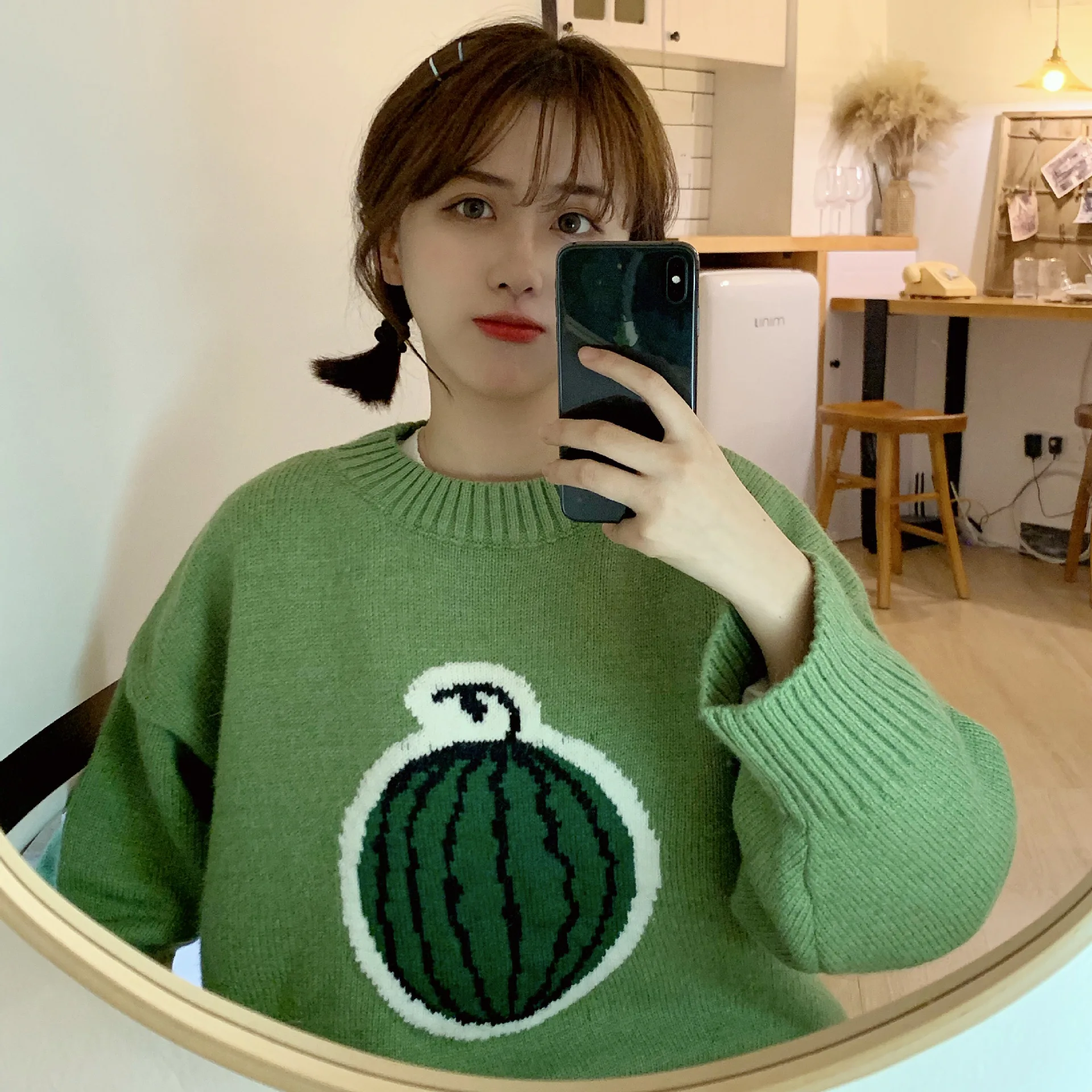 Женский трикотажный жилет с круглым вырезом длинным рукавом | Тематическая