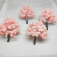 the cherry blossom trees 6 cm model train road landscape layout doll house toy scene peach tree