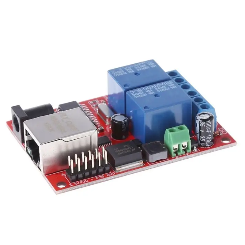 

LAN Ethernet 2 Way Relay Board Delay Switch TCP/UDP Controller Module WEB Server Great Value