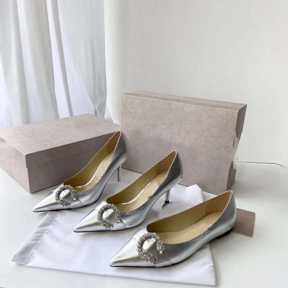 Женские туфли-лодочки на высоком каблуке с острым носком французском пряжкой со