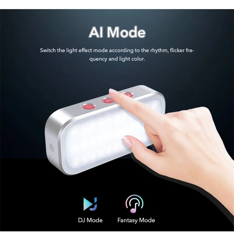 APEXEL AI Mode Flash LED 7 разноцветных вечерние светильник для дыхания мульти светодиодный