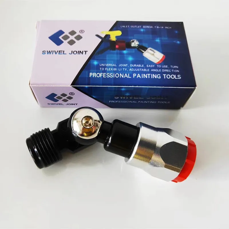 Новый многоугольный вращающийся шарнирный адаптер для безвоздушного распылителя краски, многоугольный универсальный шарнир из сплава 7/8 дюйма F-7/8 дюйма M