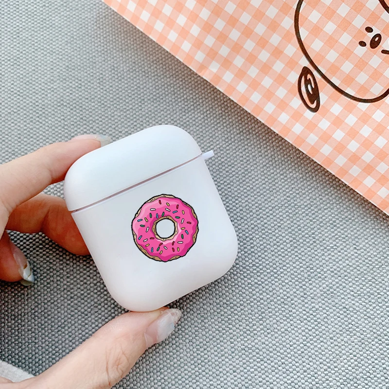 Симпатичные пончики кактус смайлик для Apple Airpods 2 беспроводной bluetooth чехол мягкий