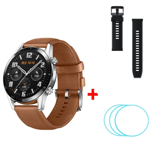 brown add blackstrap huawei часы GT 2 Смарт-часы Bluetooth 5,1 14 дней Батарея Телефонный звонок уровень кислорода в крови huawei GT Смарт-часы 2 - Цвет: brown add blackstrap