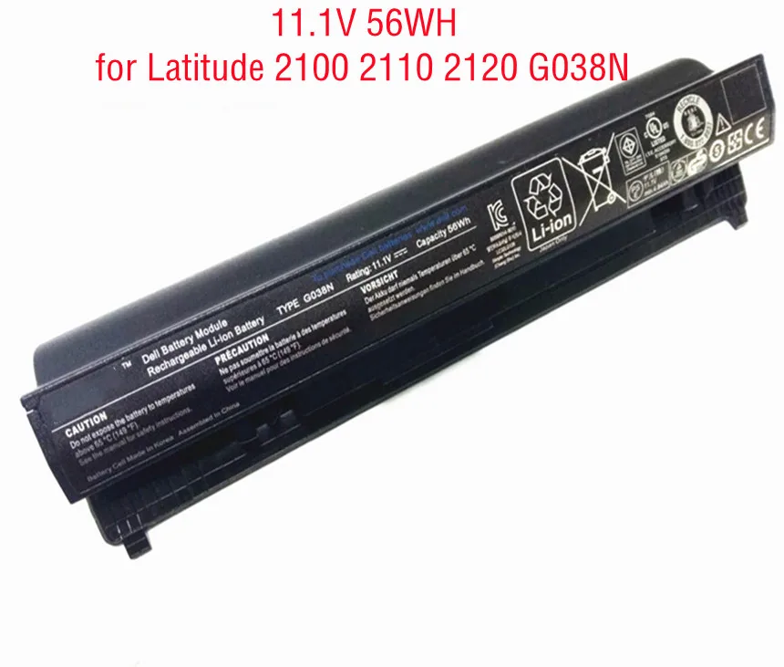 

11.1V 56WH New G038N battery For DELL Latitude 2100 2110 2120 F079N J017N J024N