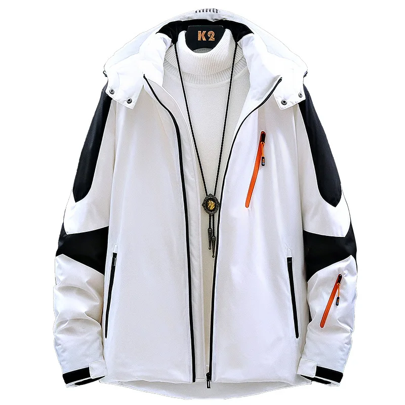 

Men 2021 Winter Clothes Hooded Warm masculino Korean Coat Jacket Male Windbreaker Down New Autumn Brand Thickened Off White