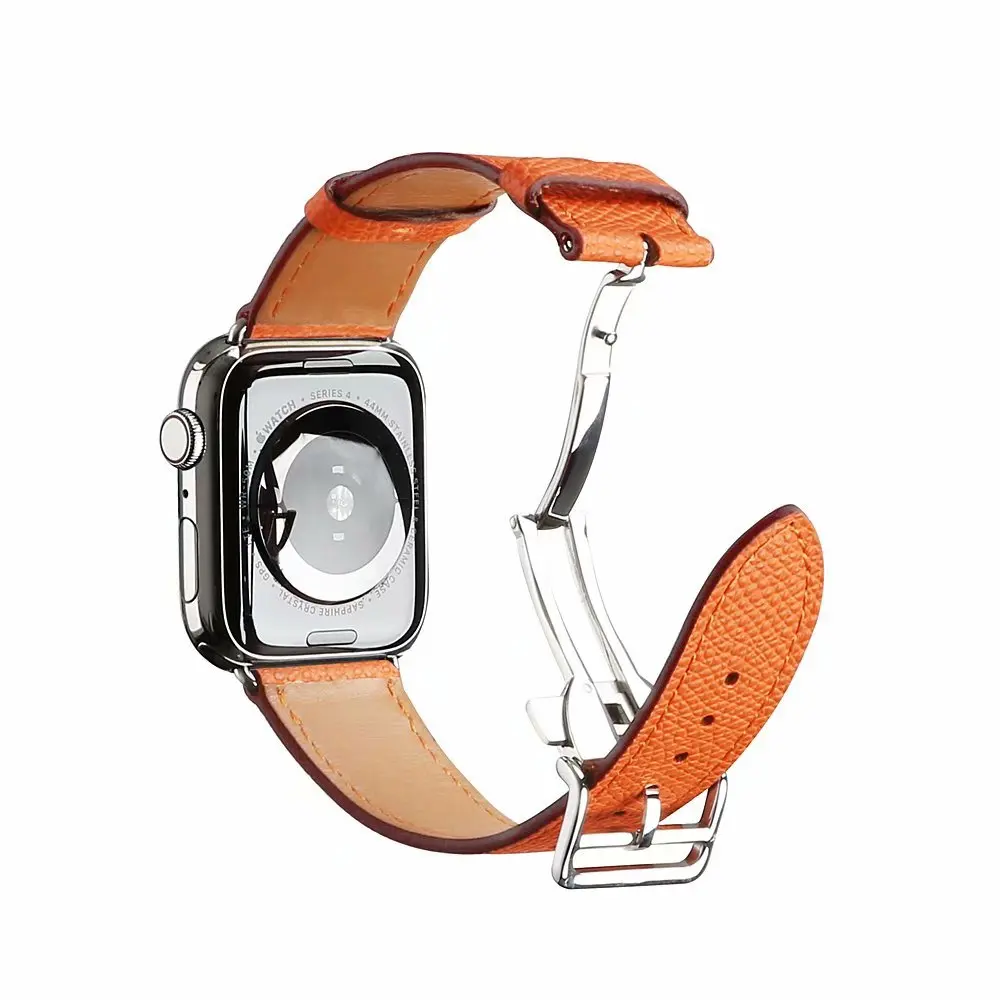 41mm 45mm Leather Loop for iWatch 42mm 38mm For Apple Watch Band SE7 6 5 4 3 2 1 Single Tour Deployment Buckle Strap 40mm 44mm | Наручные