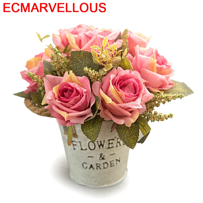 Керамическая Цветочная Свадебная камера Vazo для Золотого вазо де Флора украшение