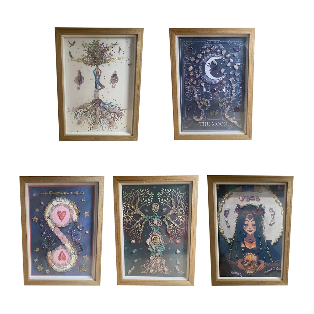 

Natural Energy Crystal Painting Craft Wall Pictures Living Room Home Decorations Crystal Painting Christmas Decoration Painting