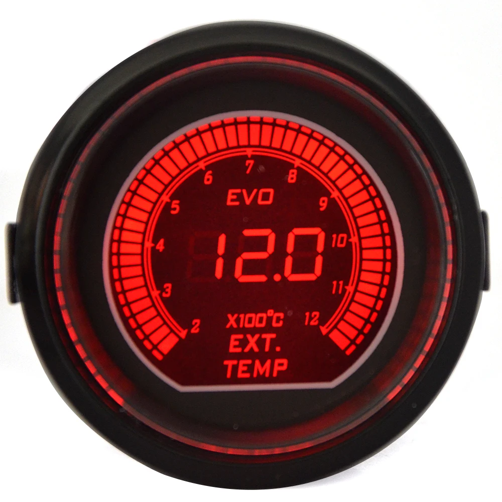 Датчик Dragon универсальный двухцветный измеритель температуры выхлопных газов 52