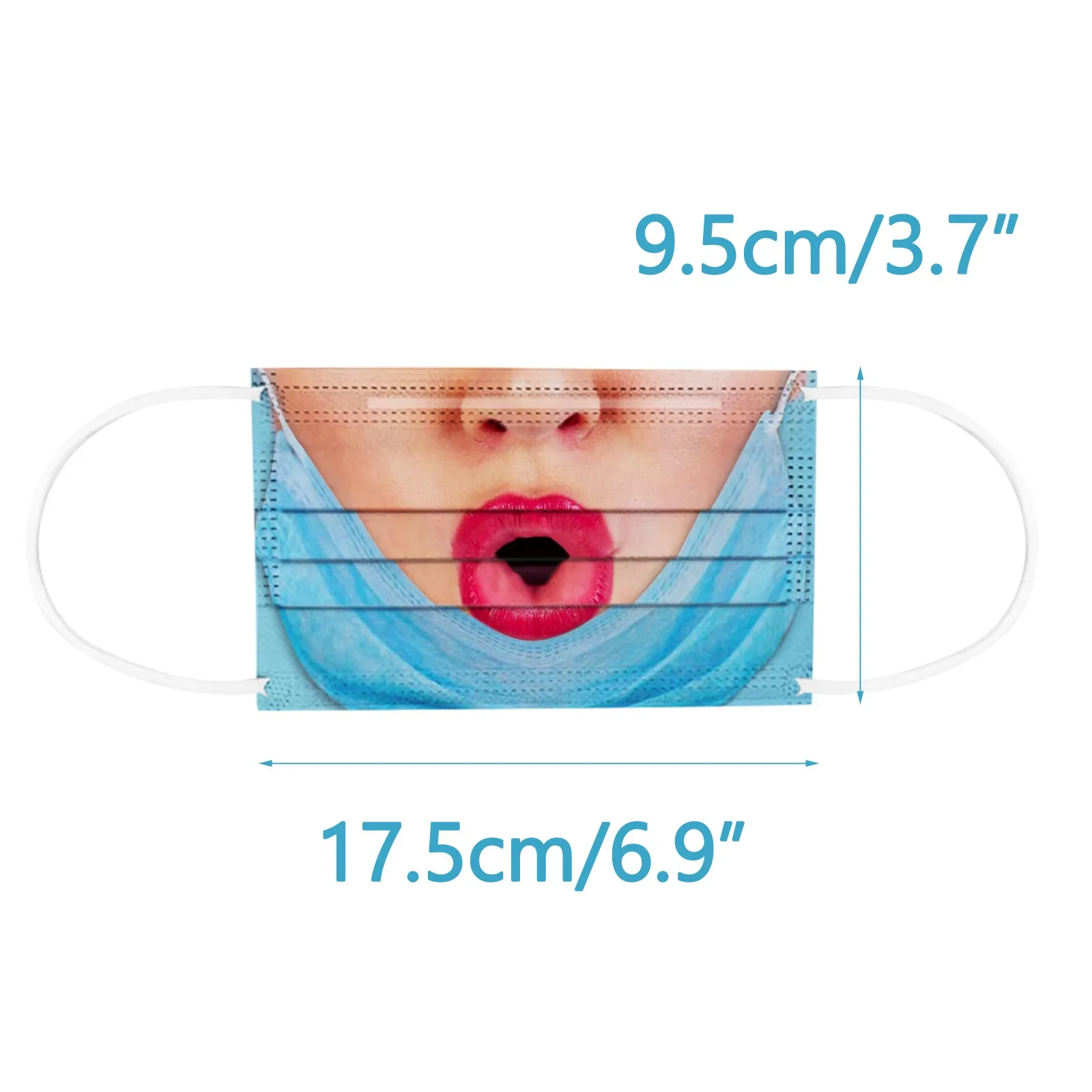 Повязка на голову смешная маска для лица 10 шт. взрослых (меньше) одноразовая с