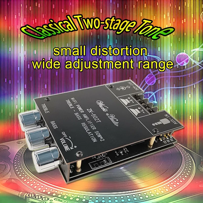 ZK-502T TPA3116D2 Bluetooth 5 0 панель усилителя сабвуфера 2 каналов высокая мощность 2x50 Вт |
