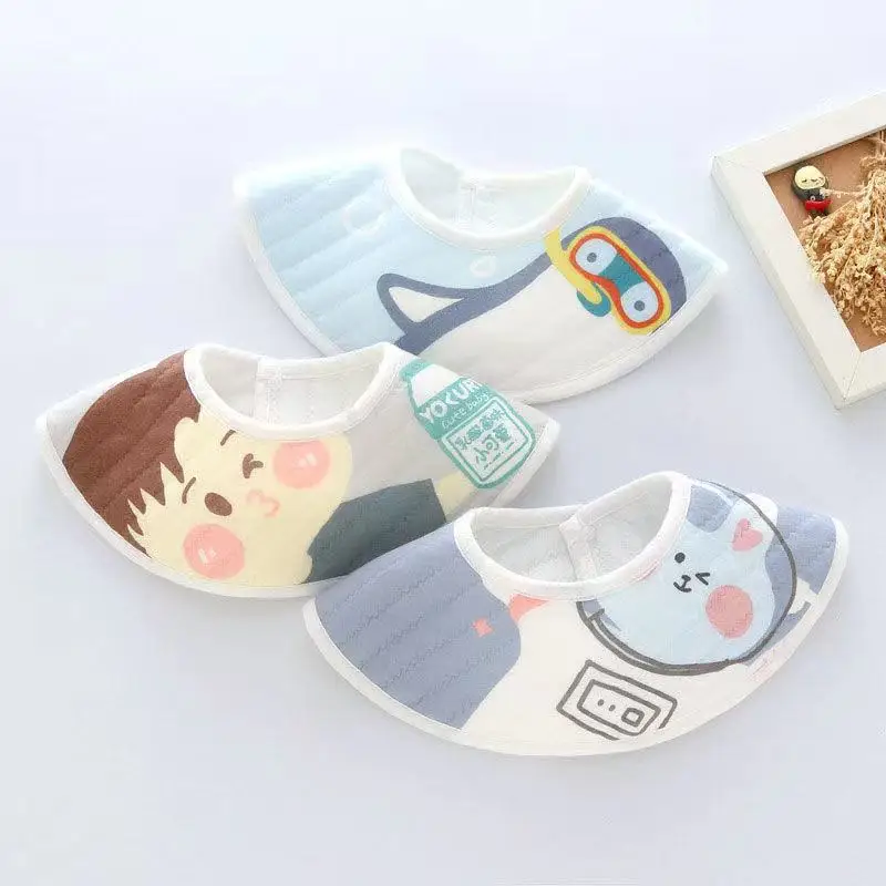 Beb&eacute; reci&eacute;n nacido Baberos para comer 3 uds 2021 nueva moda suave Burp pa&ntilde;os beb&eacute; de dibujos animados lindos Baberos ni&ntilde;os Casual accesorios pa&ntilde;o-1