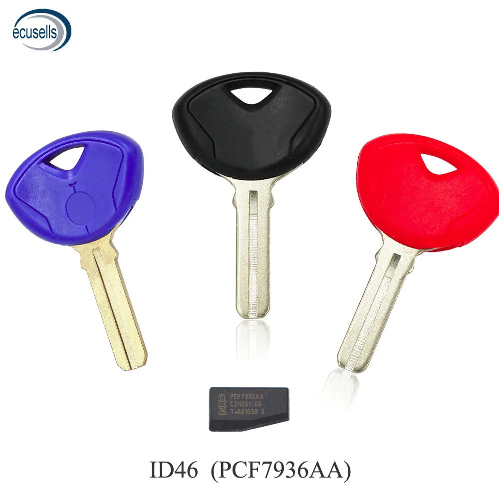 Корпус ключа транспондера для мотоцикла красного черного синего цветов с пустым