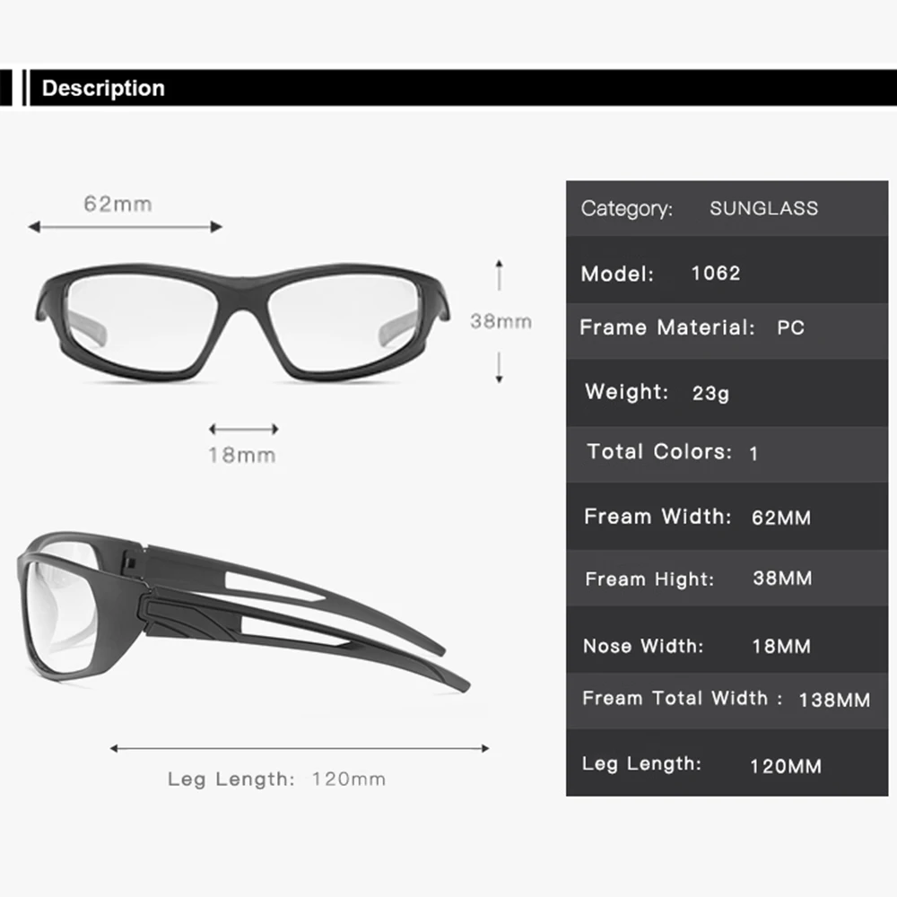 Фотохромные солнцезащитные очки для мужчин для велоспорта и рыбалки с поляризацией 2020 года.