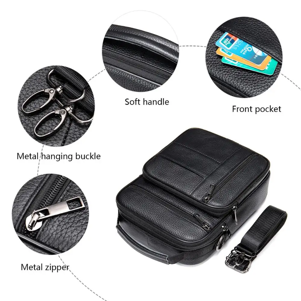 WESTAL мужская сумка через плечо кожаная дизайнерская черные ipad сумки для мужчин